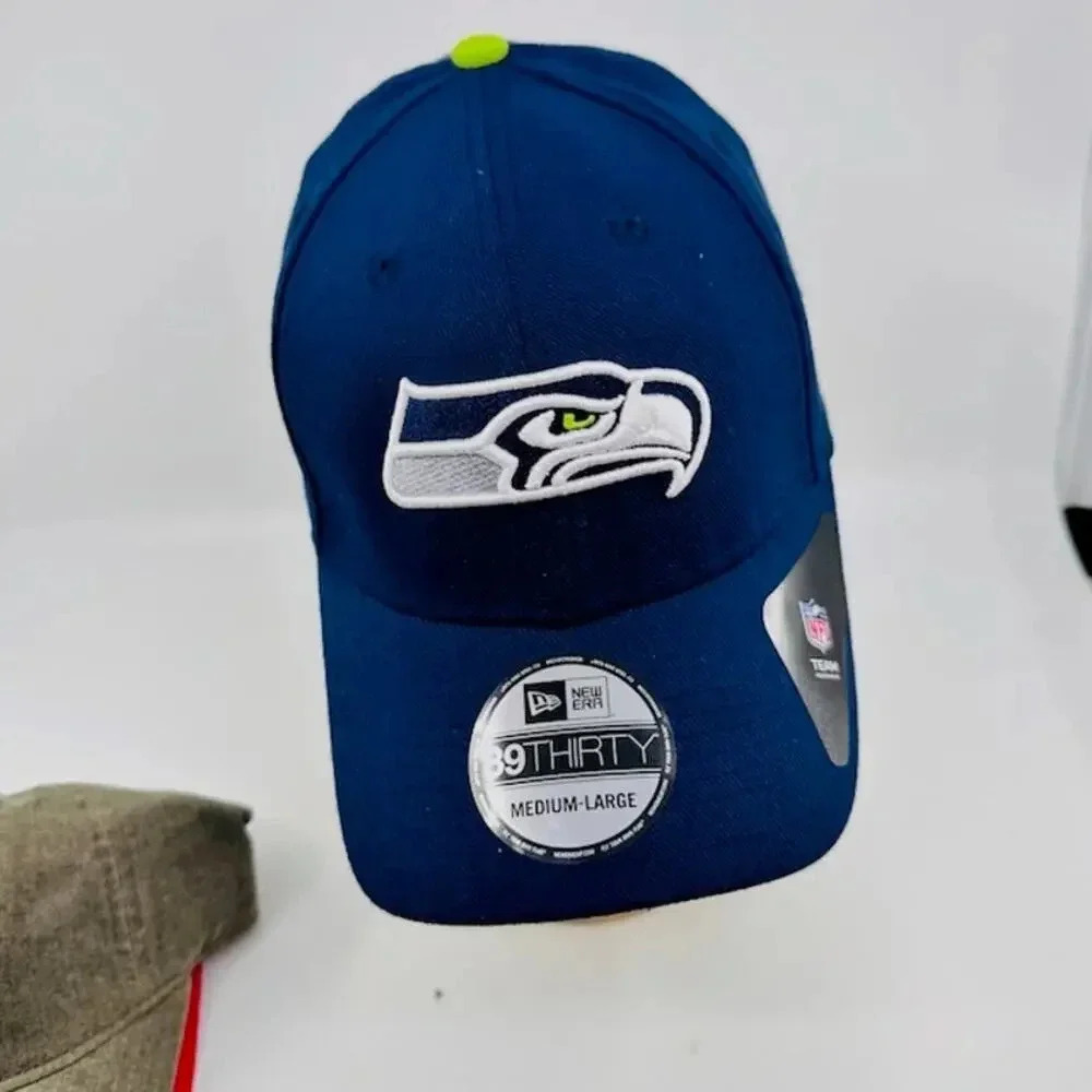 NEW New Era 89Thirty Seattle Seahawks NFL A-Frame Cap Navy Blue Mens Size M/L - Picture 2 of 7